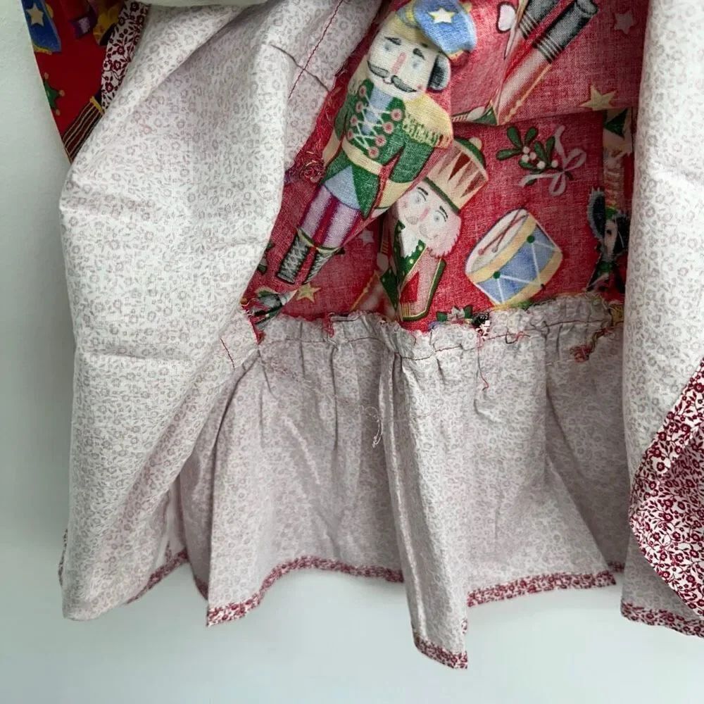 Handmade Vintage Inspired Girls Nutcracker Holiday All Over Printed Dresses - Picture 6 of 8